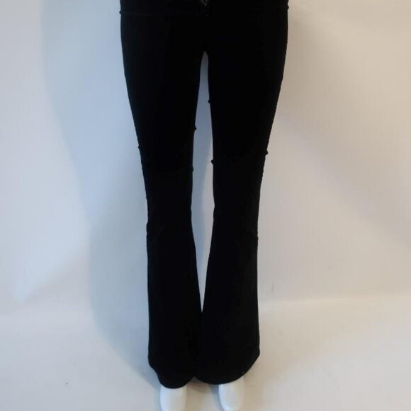 Women J Brand Martini Black Velvet Flared Jeans 26 - Picture 7 of 13